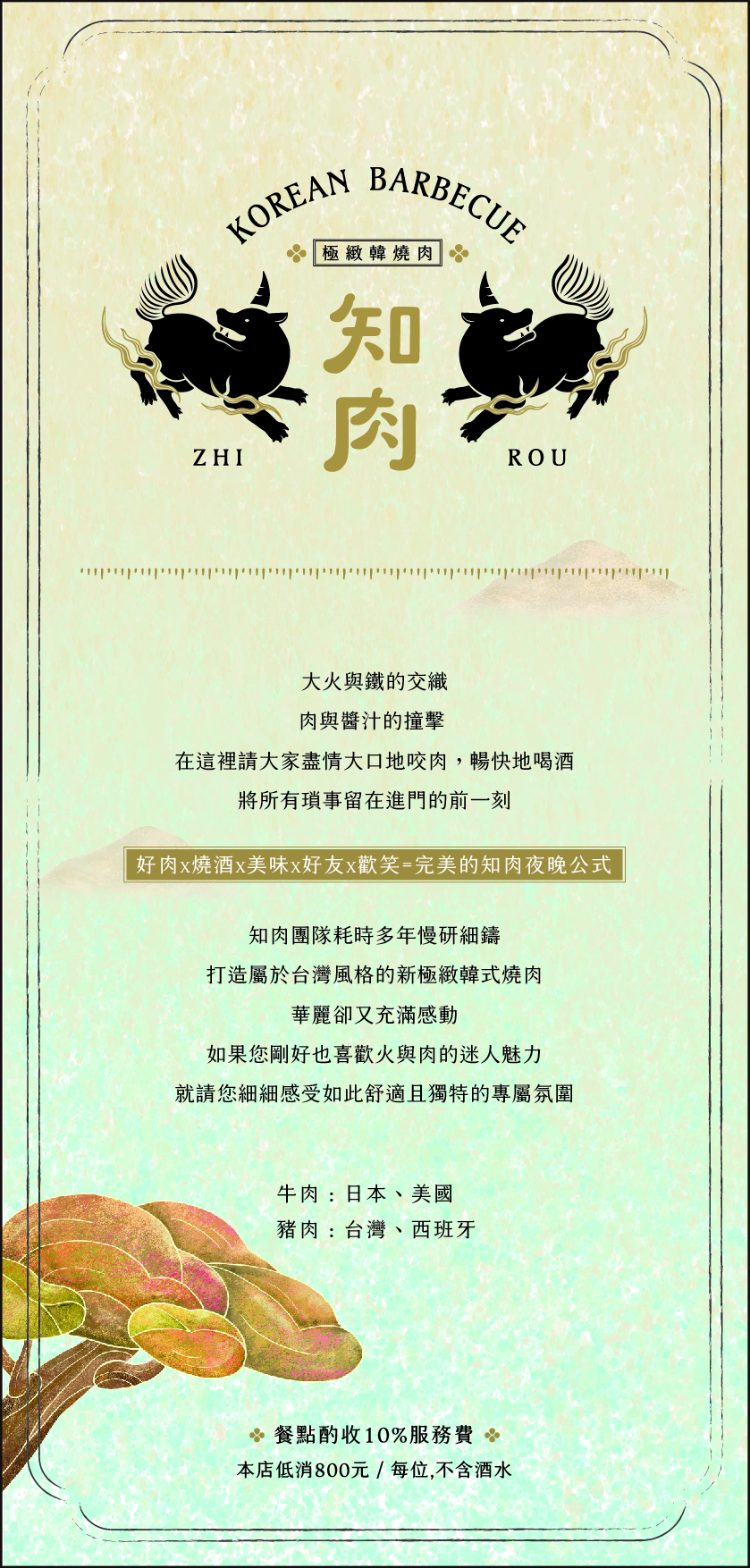 知肉極致韓燒肉-台中中科菜單